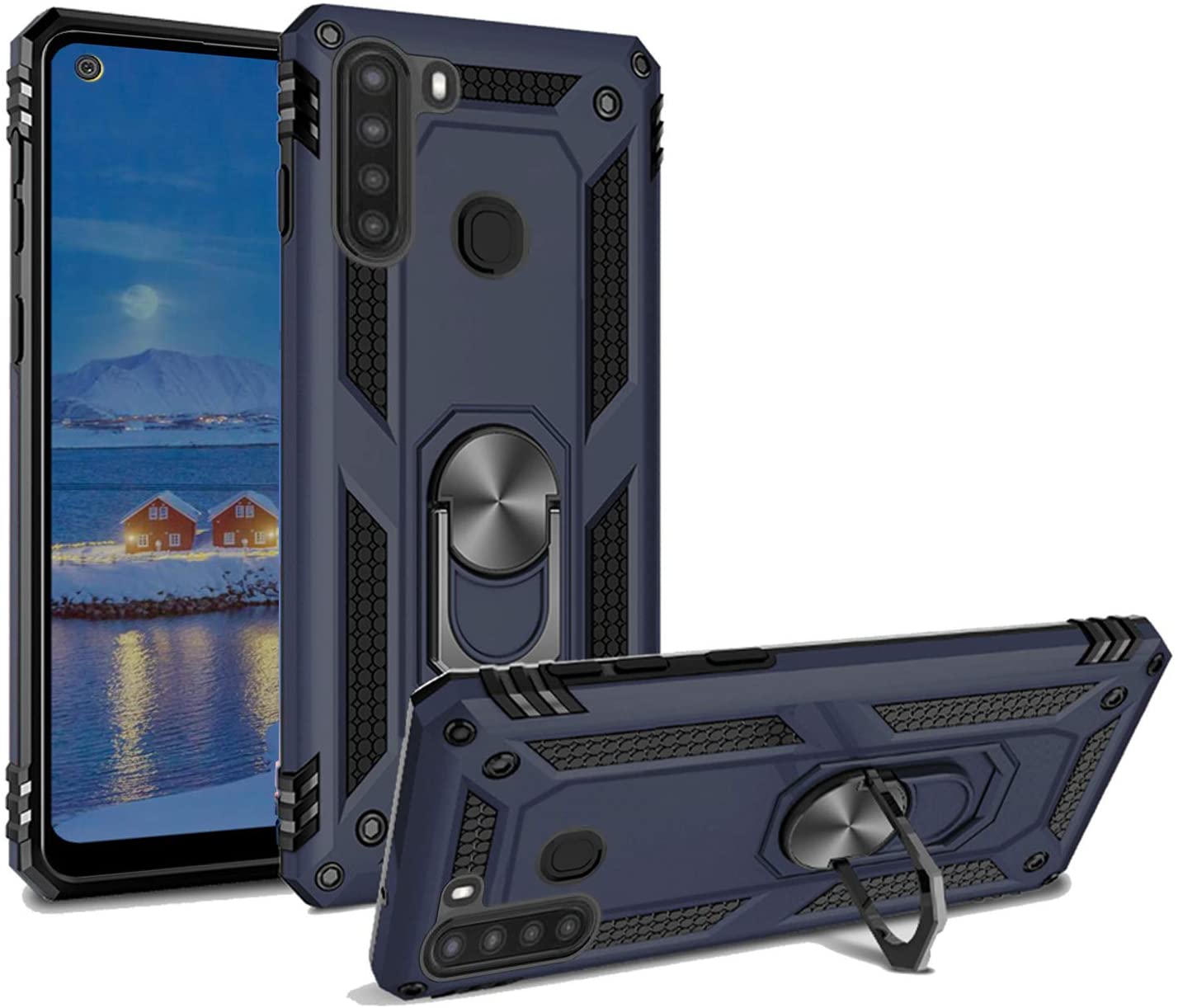 Coque Anneau Hybride pour Samsung Galaxy A21 Coque Anneau Hybride pour Samsung Galaxy A21